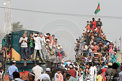 Bishwa Ijtema at Tongi, Bangladesh. Editorial Stock Photo